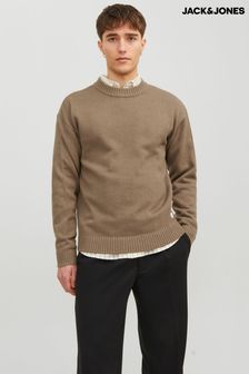 Svetlo siva - Jack & Jones pulover z dolgimi rokavi in okroglim ovratnikom (N64597) | €36