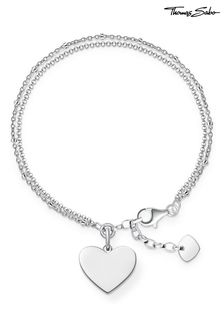 Серебристый браслет с сердцем Thomas Sabo Деликатный с надписью Love (N64722) | €128