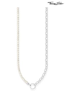Thomas Sabo White Freshwater Pearl Charm Necklace: Timeless Elegance (N64724) | SGD 275