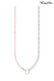 Thomas Sabo Pink Rose Quartz Charm Necklace (N64725) | LEI 770