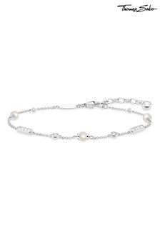 Thomas Sabo White Elegant Adjustable Pearl Bracelet with modern twist (N64775) | AED715