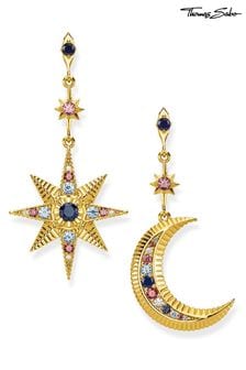 Thomas Sabo Gold Royalty Star Earrings (N64815) | ₪ 996