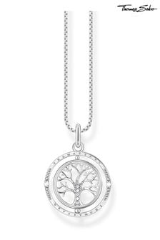 Thomas Sabo White Silver Tree of Love Necklace: 925 Sterling Silver, Blackened (N64835) | €178