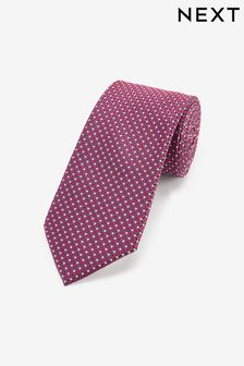 Rot mit geometrischem Muster - Regulär - Gemusterte Krawatte (N65048) | 18 €