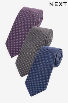 رابطة عنق لون أزرق كحلي/أحمر عنابي/أسود - حزمة متعددة من رابطات العنق (N65074) | 144 ر.س