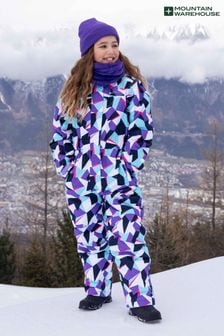 Mountain Warehouse Purple/White Kids Cloud Printed All in One Snowsuit (N65122) | 104 €