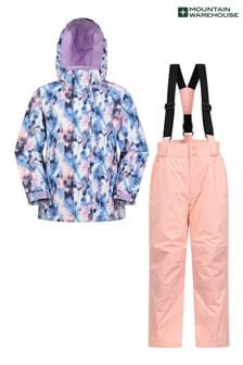 Set Jachetă de schi și Pantaloni de sport căptușite cu fleece pentru copii Mountain Warehouse (N65124) | 525 LEI