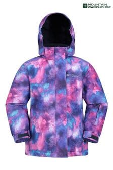 Mountain Warehouse Purple Kids Snowdrop Printed Ski Jacket (N65127) | $77