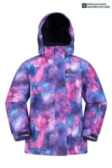 Mountain Warehouse Purple Kids Snowdrop Printed Ski Jacket (N65127) | $96