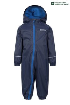 Mountain Warehouse Blue Junior Spright Waterproof Fleece Lined Rainsuit (N65136) | SGD 58