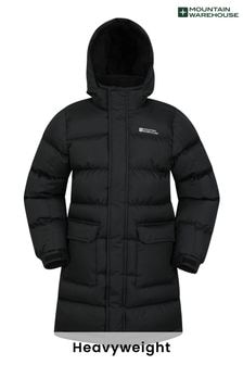 Mountain Warehouse Black Kids Snow Water Resistant Fleece Lined Padded Jacket (N65144) | $103