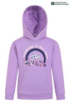 Mountain Warehouse Purple Kids Adventure Is Out There Printed Hoodie (N65170) | €34