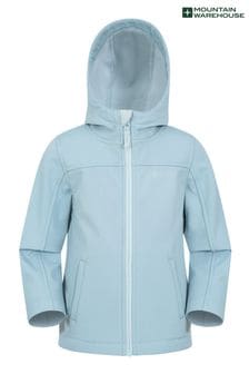 Mountain Warehouse Grey Exodus Kids Water Resistant Fleece Lined Softshell Jacket (N65181) | kr312