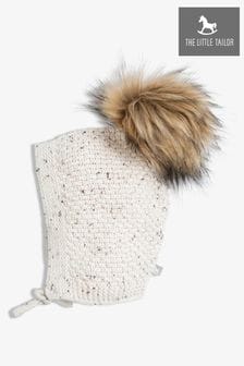 The Little Tailor Baby Natural Pom Pom Textured Knitted Hat (N65211) | OMR9
