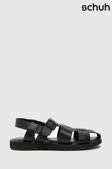 Schuh Sebbie Fisherman Black Sandals (N65336) | $138