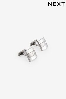 Gun Metal Diamante Cufflinks (N65357) | HK$103