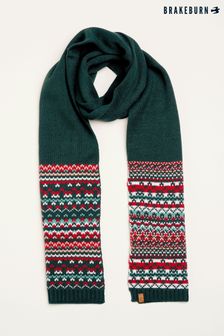 Brakeburn Green Fairisle Knitted Scarf (N65547) | $60