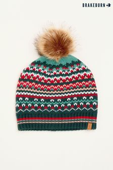 Brakeburn Green Fairisle Knitted Hat (N65548) | TRY 935