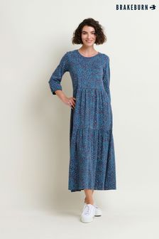 Brakeburn Natural Abstract Spot Maxi Dress (N65562) | LEI 358