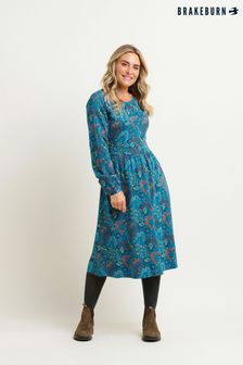 Brakeburn Blue Uma Floral Paisley Midi Dress (N65566) | LEI 358