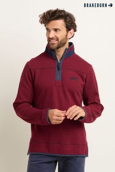 Brakeburn Purple Pique Quarter Zip Sweater (N65706) | MYR 360