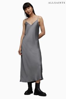 AllSaints Grey Tierny Crew Neck Dress (N65791) | €305