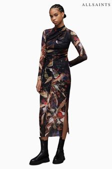 AllSaints Tia Tippi Brown Dress (N65792) | AED549