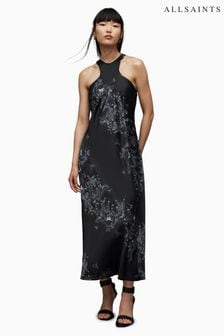 AllSaints Black Betina Diana Dress (N65831) | 787 QAR