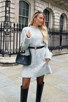 In The Style Grey Perrie Sian High Neck Dress (N65867) | 132 zł