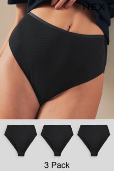 Cotton Rib Knickers 3 Pack