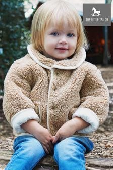 The Little Tailor Baby Natural Quilted Reversible Plush Lined Sherpa Fleece Jacket (N65893) | ₪ 181