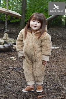 The Little Tailor Neutral Quilted Reversible Sherpa Fleece Borg Cosy Baby Pramsuit (N65897) | 69 €