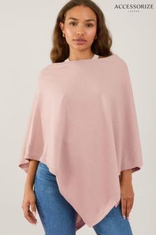 Accessorize Pink Knit Poncho (N65914) | 43 €