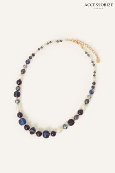 Accessorize Blue Chunky Beaded Necklace (N65942) | €10