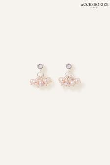 Accessorize Sterling Silver Plated Pearl Cluster Earrings (N65977) | 11 €