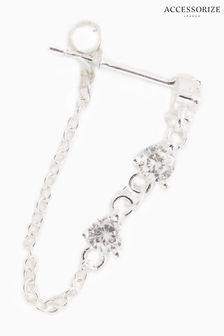 Accessorize Sterling Silver Sparkle Chain White Earrings (N65992) | €22.50