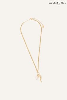 Accessorize 14ct Gold Plated Long Rope Charm Necklace (N66010) | LEI 155