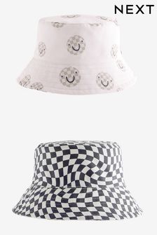 Checkerboard Smile Reversible Bucket Hat (3mths-16yrs) (N66065) | €11 - €17