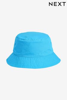 Turquoise Blue Canvas Bucket Hat (3mths-16yrs) (N66072) | $10 - $17