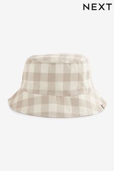 Neutral Check Bucket Hat (3mths-10yrs) (N66073) | $14 - $18