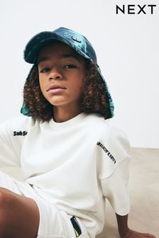 藍綠色印花 - 遮頸帽 (1-13歲) (N66082) | NT$330 - NT$470