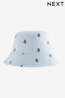 藍色小船 - 雙面用漁夫帽 (3個月至16歲) (N66087) | NT$360 - NT$400