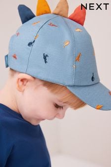 Blue Embroidered Dinosaurs - Baseball Cap (3mths-10yrs) (N66099) | kr140 - kr180