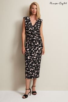Phase Eight Natural Multi Taylor Floral Jersey Midi Dress (N66180) | €42