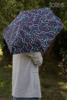 Totes Eco Compact Runder Regenschirm mit Bändern (N66230) | 34 €