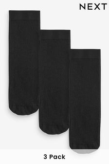 Black Thermal Ankle Socks 3 Pack (N66255) | 37 SAR