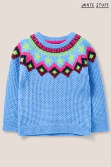 White Stuff Blue Fairisle Jumper (N66318) | ₪ 149