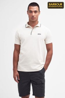 Barbour® International White Moor Polo Shirt (N66466) | 272 QAR