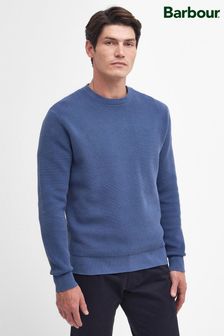 כחול  - סוודר סרוג עם צווארון עגול Cartington של Barbour® (N66521) | ‏630 ‏₪