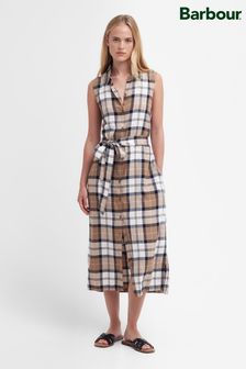 فستان قميص متوسط الطول بتصميم مربعات Caroline من ‪Barbour®‬​​​​​​​ (N66544) | 701 د.إ